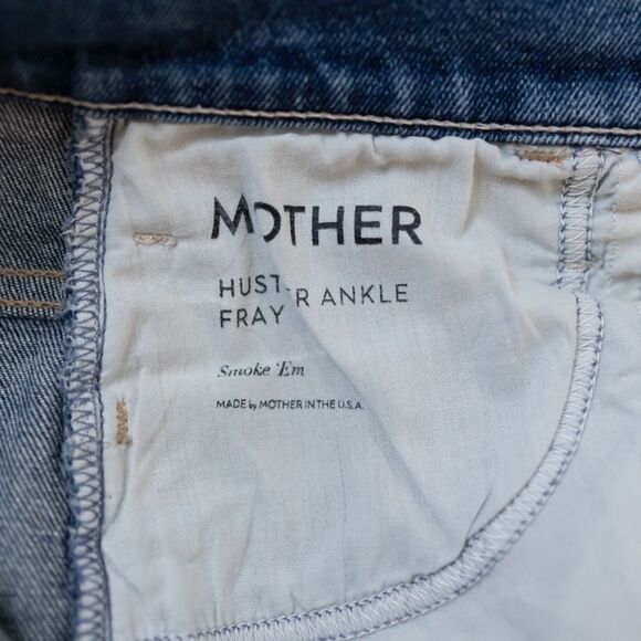 Mother Denim Hustler Ankle Fray Flare Jeans in Smoke Em' Size 26 - Picture 5 of 10